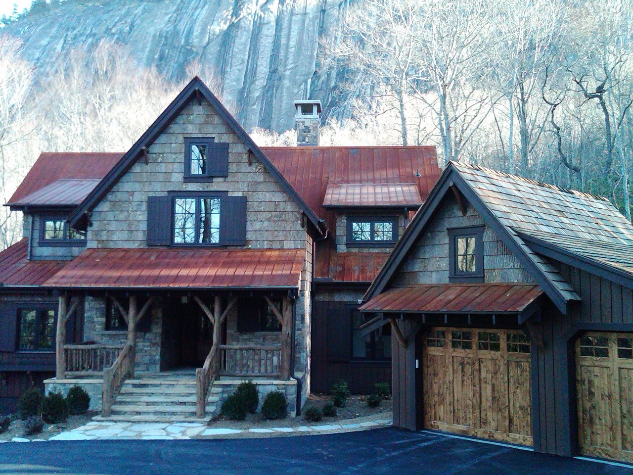 Exterior Residential bark siding project 3