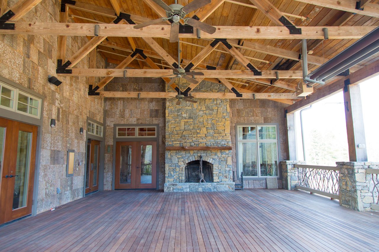 Interior Residential bark siding project 6