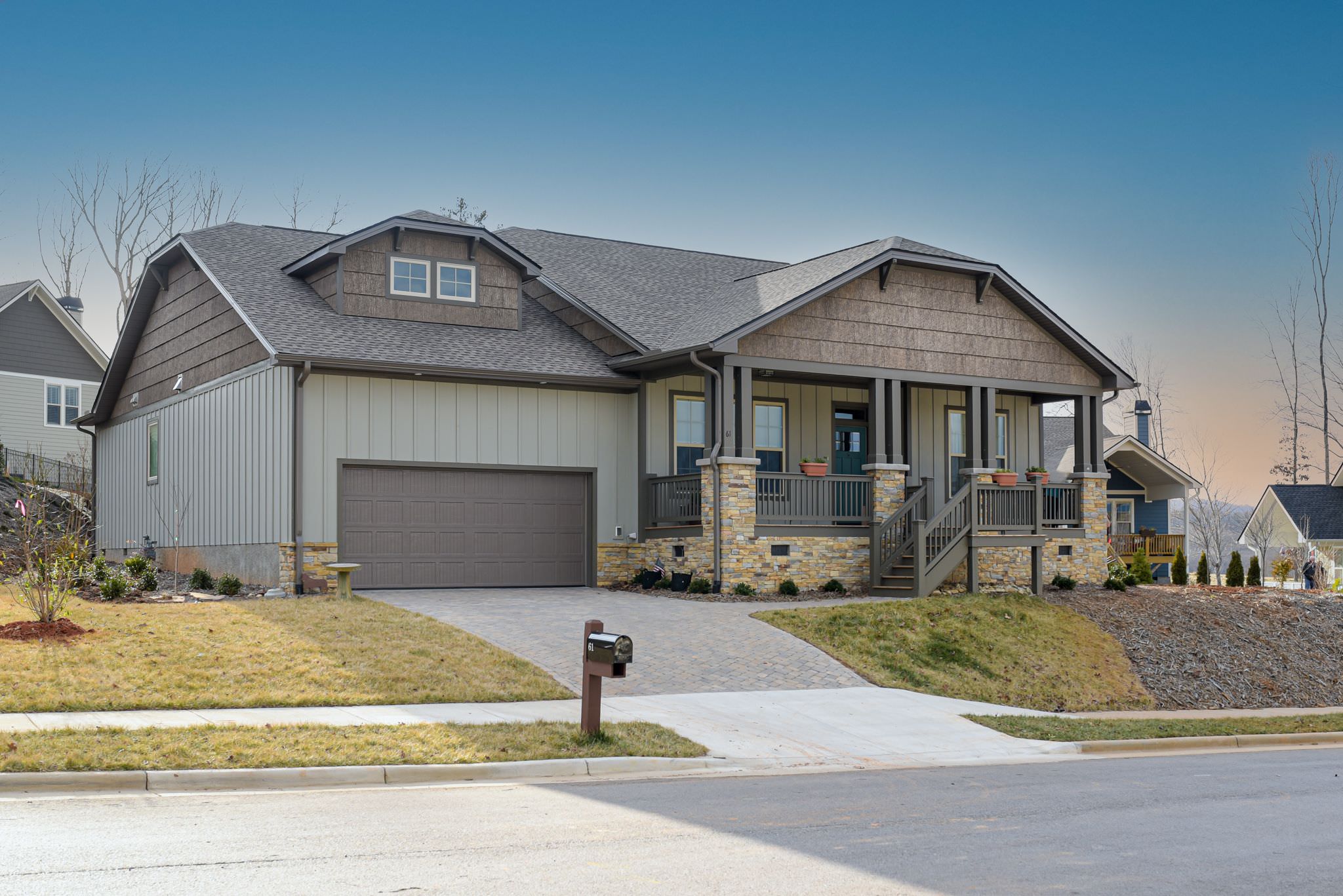 Biltmore Lake Home Featuring BarkClad Slim Pro Standard in Gray
